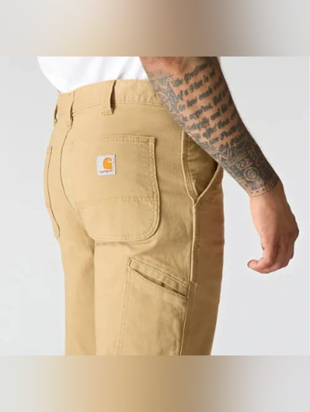 Carhartt Men's Rugged Flex Pants 44x28 Relaxed Dark Khaki Rigby Dungaree EUC